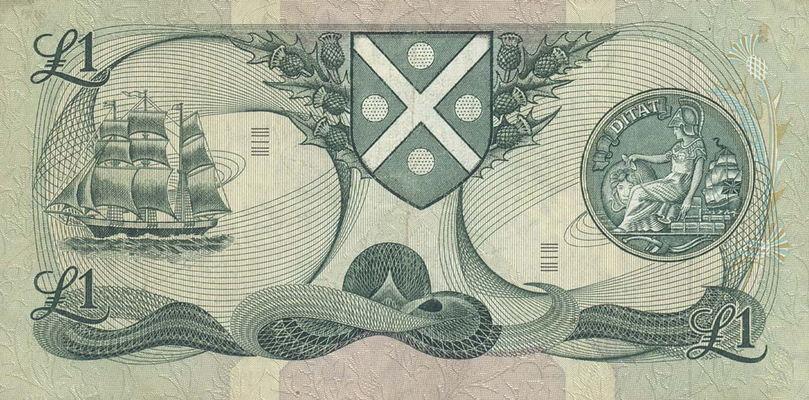 Back of Scotland p111e: 1 Pound from 1981