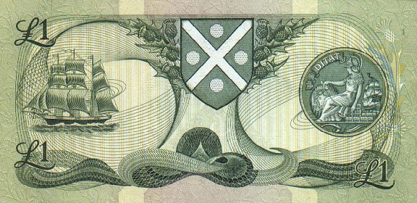 Back of Scotland p111g: 1 Pound from 1988