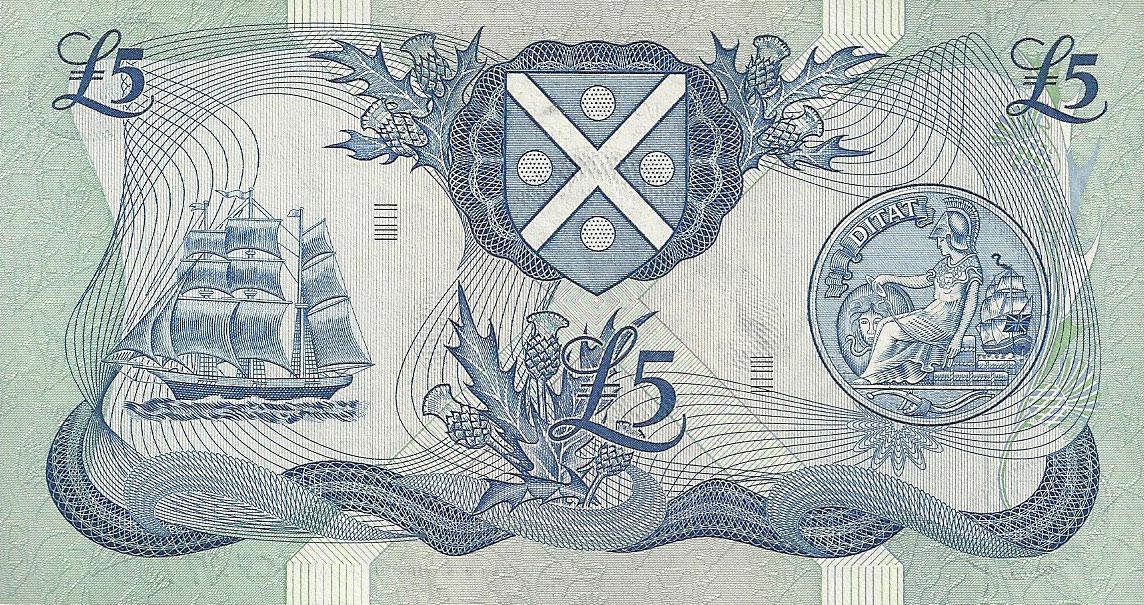 Back of Scotland p112e: 5 Pounds from 1981