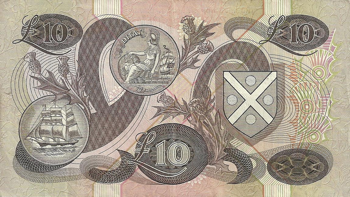 Back of Scotland p113b: 10 Pounds from 1981