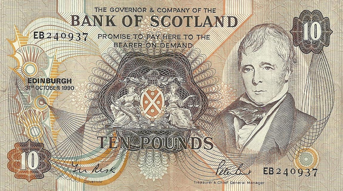 Front of Scotland p113b: 10 Pounds from 1981