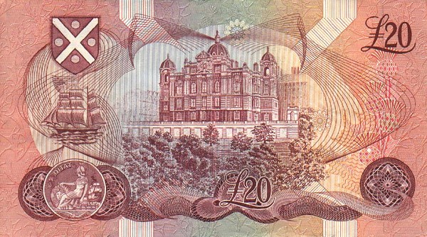 Back of Scotland p114e: 20 Pounds from 1981
