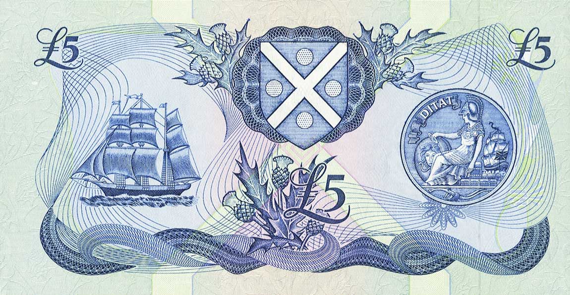 Back of Scotland p116a: 5 Pounds from 1990