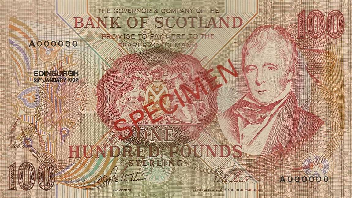 Front of Scotland p118As: 100 Pounds from 1990