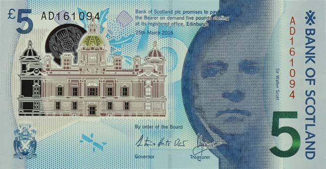 Front of Scotland p130: 5 Pounds from 2016