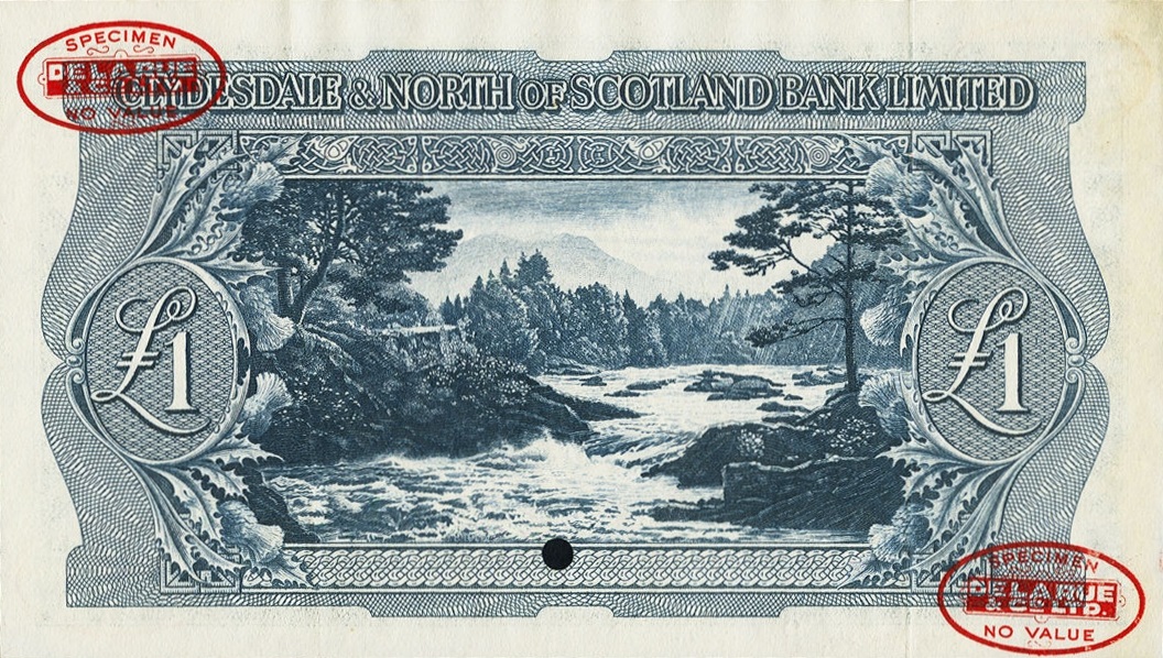 Back of Scotland p191s: 1 Pound from 1950