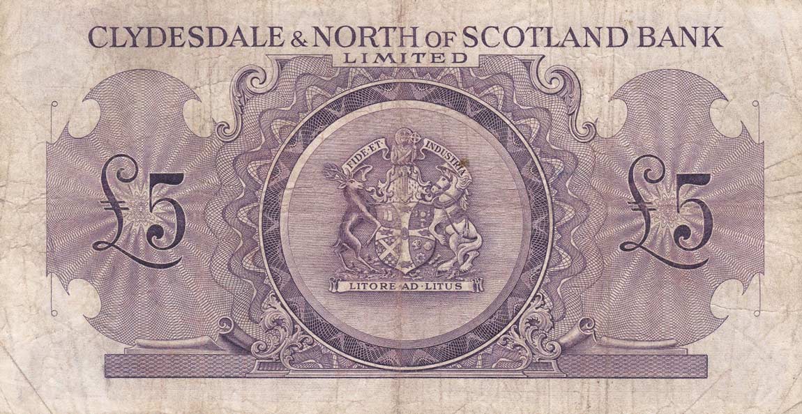 Back of Scotland p192a: 5 Pounds from 1951