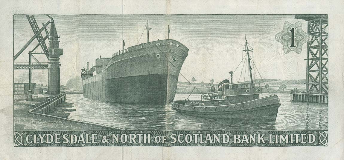 Back of Scotland p195a: 1 Pound from 1961