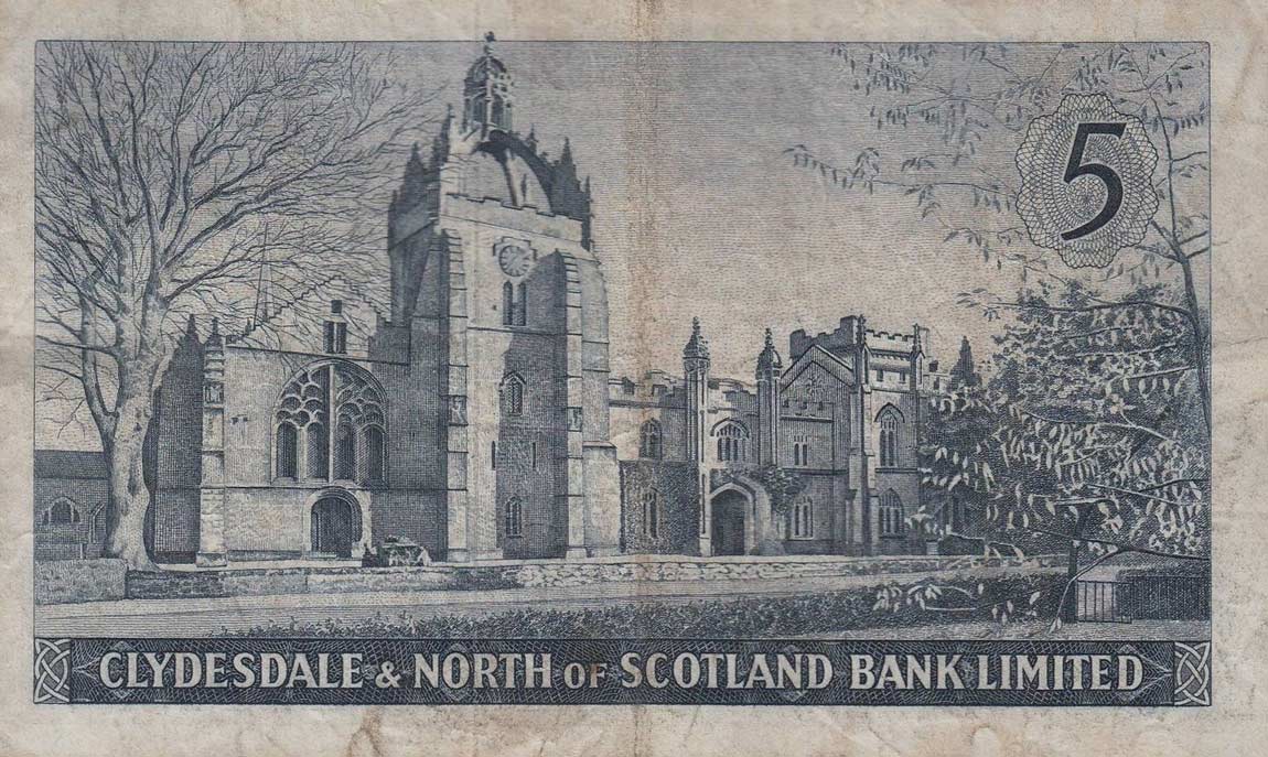 Back of Scotland p196a: 5 Pounds from 1961