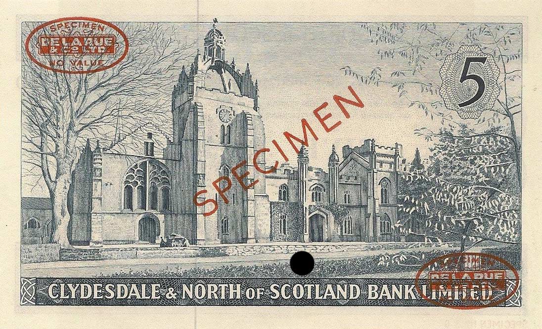 Back of Scotland p196s: 5 Pounds from 1961