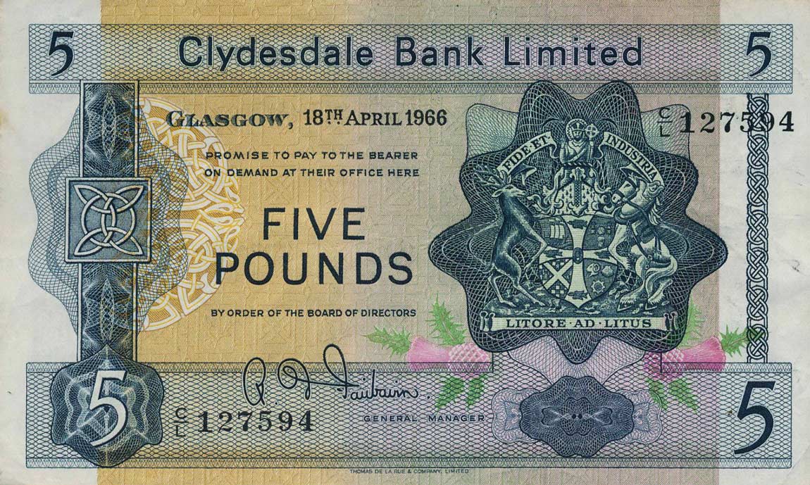 Front of Scotland p198: 5 Pounds from 1963