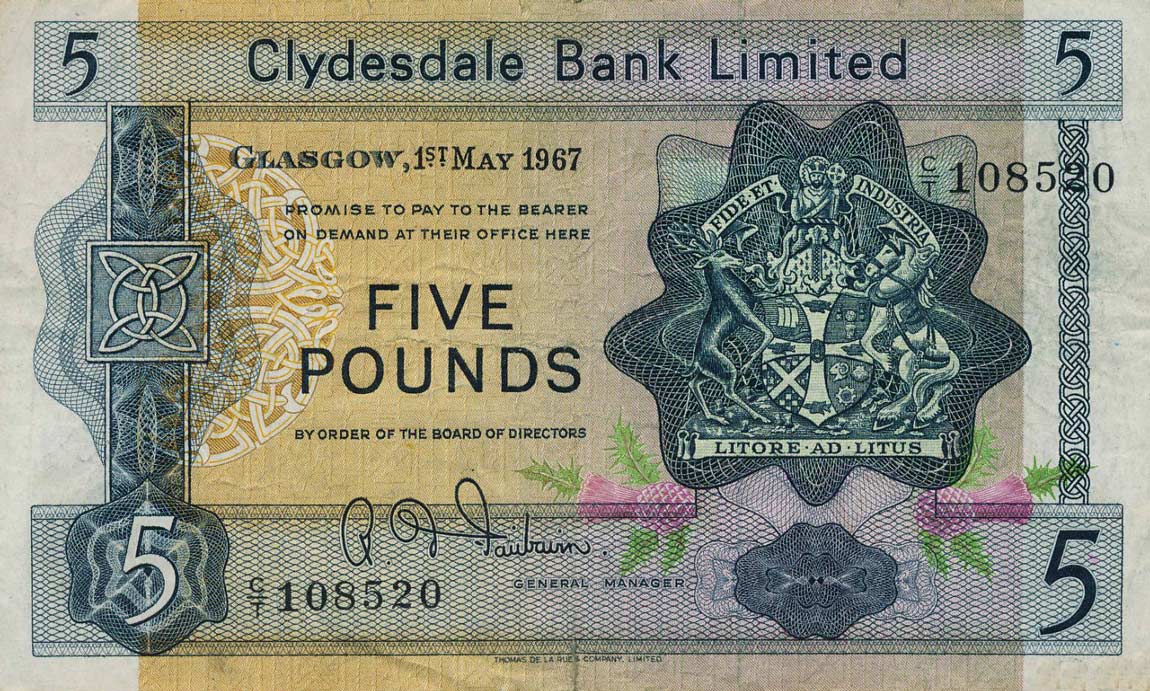 Front of Scotland p203: 5 Pounds from 1967