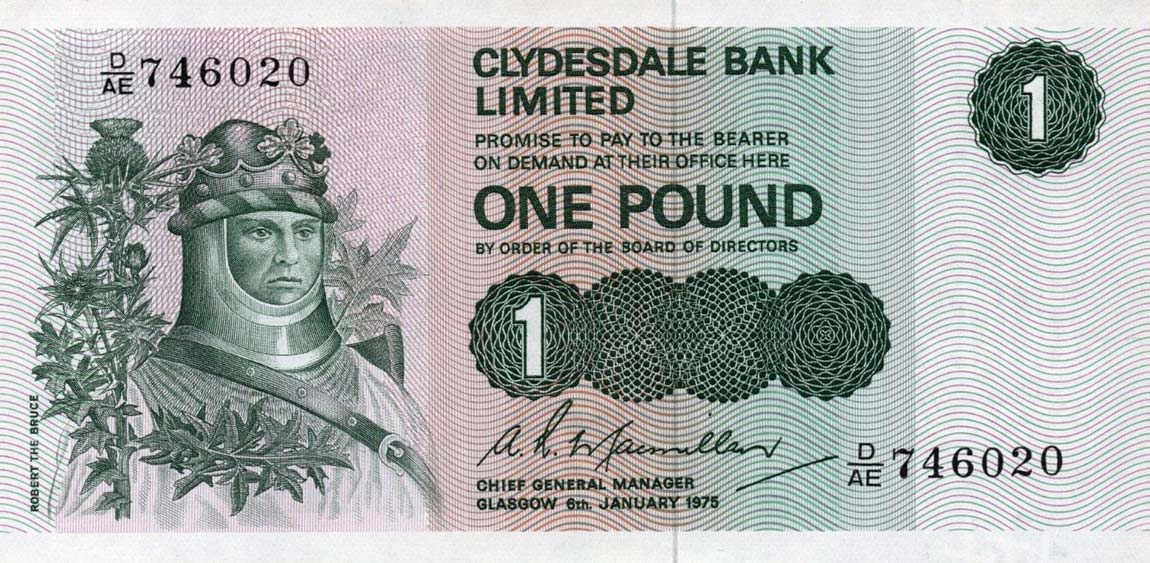 Front of Scotland p204c: 1 Pound from 1974