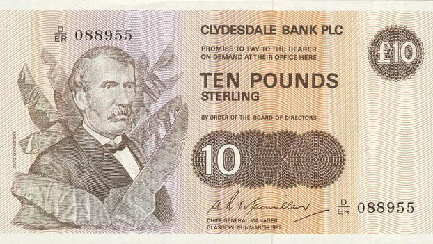 Front of Scotland p213a: 10 Pounds from 1982