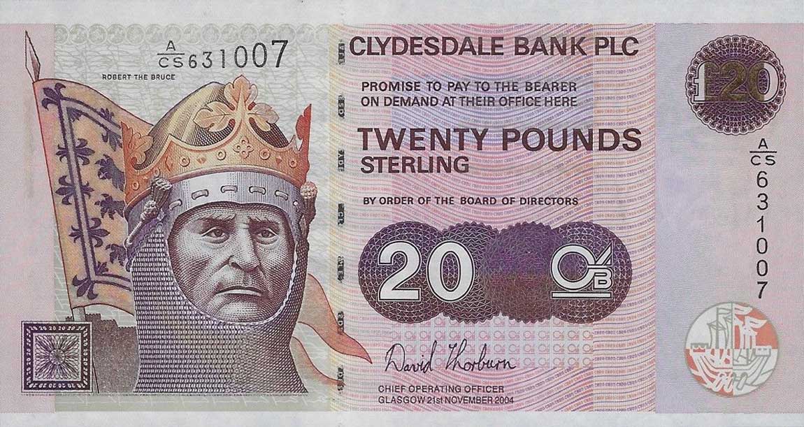 Front of Scotland p228f: 20 Pounds from 2004