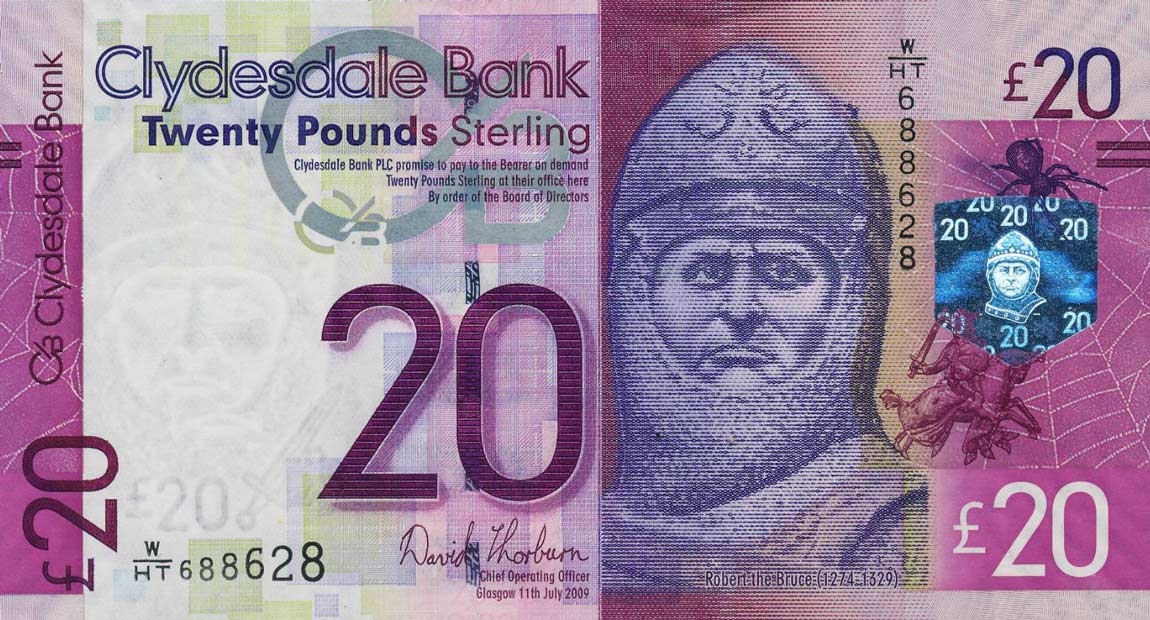 Front of Scotland p229Ka: 20 Pounds from 2009