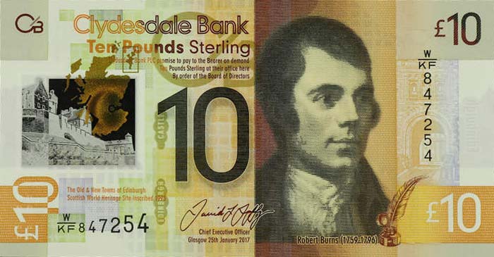 Front of Scotland p229Q: 10 Pounds from 2017