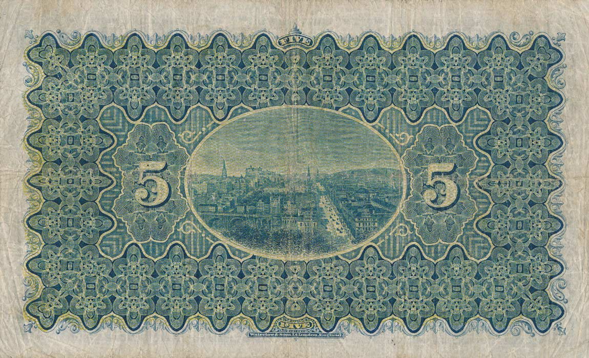 Back of Scotland p249b: 5 Pounds from 1919