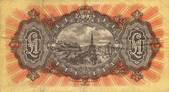 Back of Scotland p258c: 1 Pound from 1959