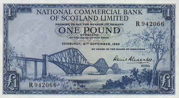 Front of Scotland p265: 1 Pound from 1959