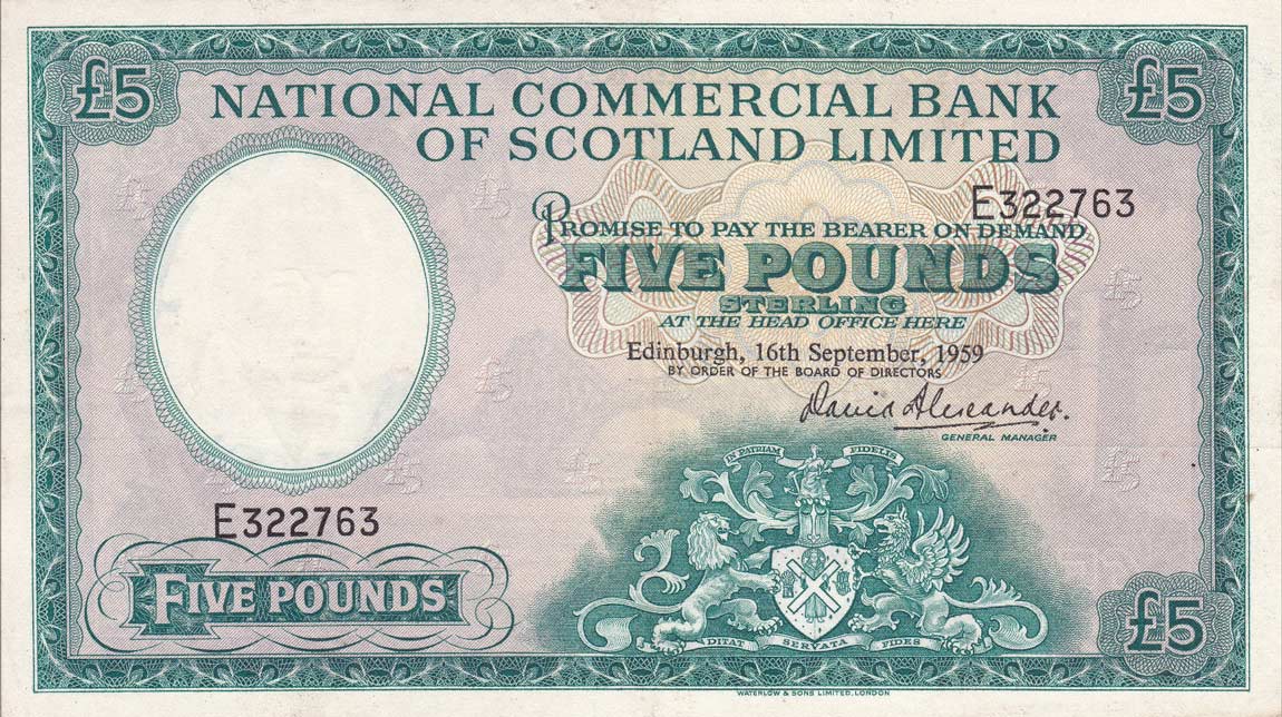 Front of Scotland p266: 5 Pounds from 1959