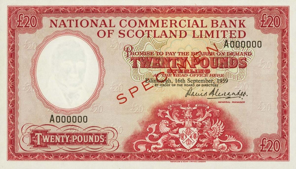 Front of Scotland p267s: 20 Pounds from 1959