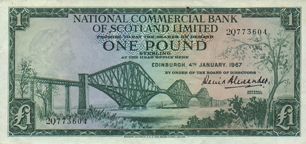 Front of Scotland p271a: 1 Pound from 1967