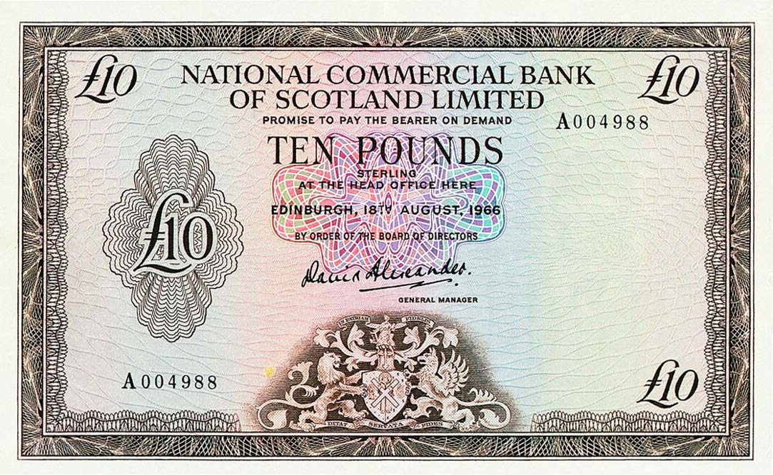 Front of Scotland p273: 10 Pounds from 1966