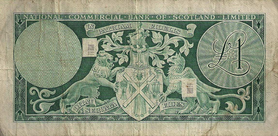 Back of Scotland p274a: 1 Pound from 1968