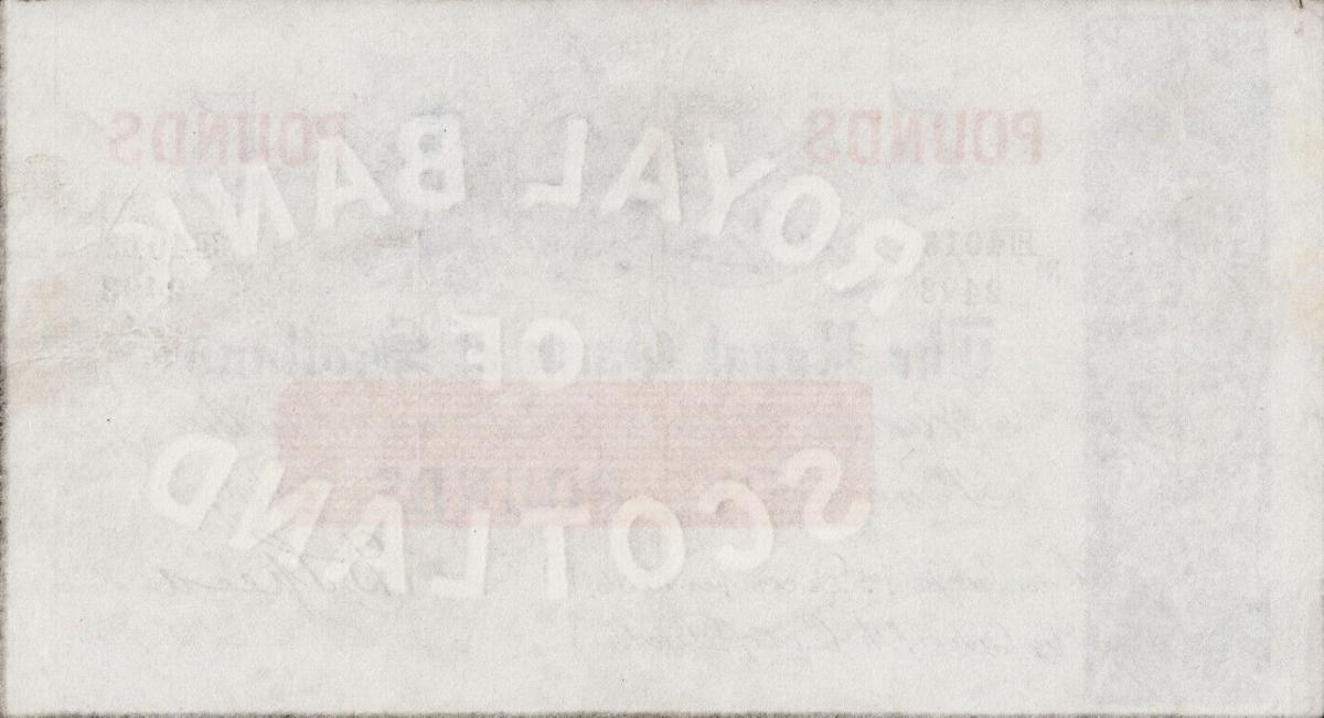 Back of Scotland p317b: 5 Pounds from 1918