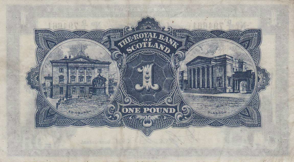 Back of Scotland p322a: 1 Pound from 1937