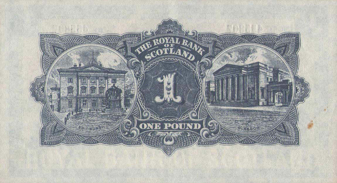 Back of Scotland p322d: 1 Pound from 1953