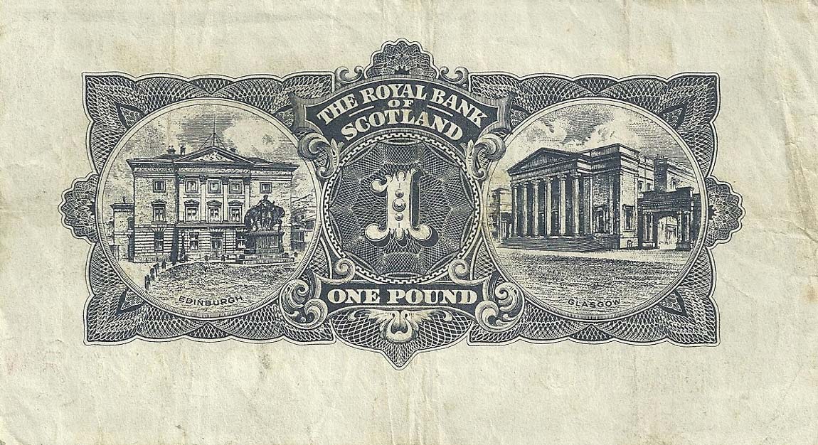 Back of Scotland p324a: 1 Pound from 1955