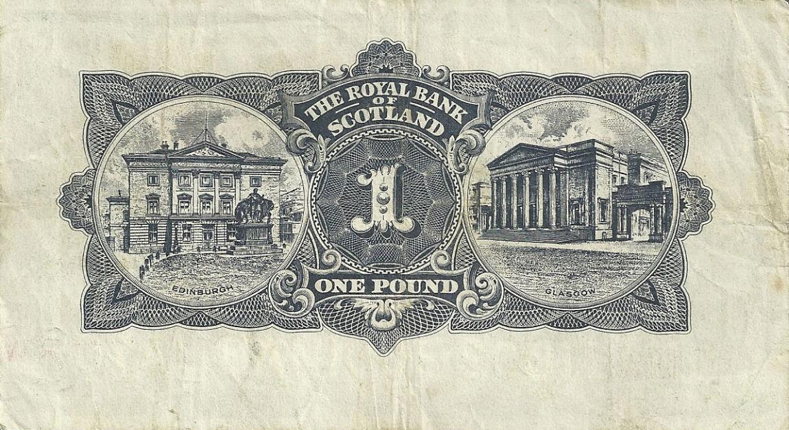 Back of Scotland p324b: 1 Pound from 1956