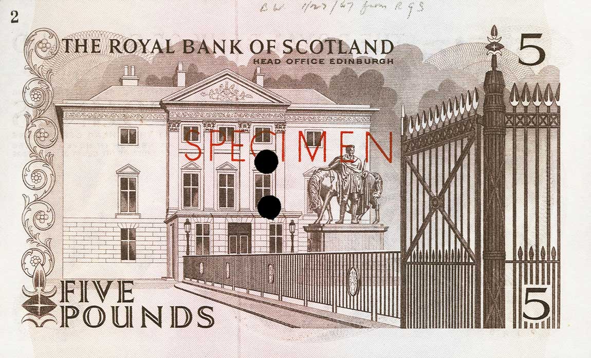 Back of Scotland p328ct: 5 Pounds from 1966