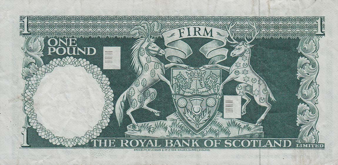 Back of Scotland p329a: 1 Pound from 1969