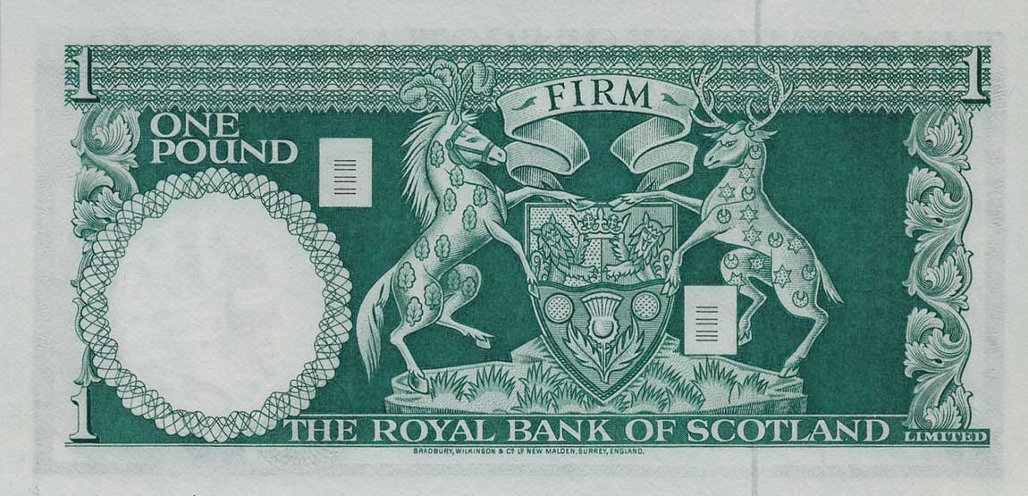 Back of Scotland p334a: 1 Pound from 1970