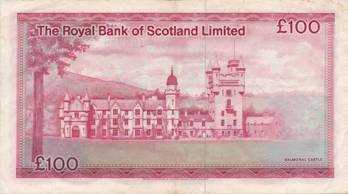 Back of Scotland p340a: 100 Pounds from 1972