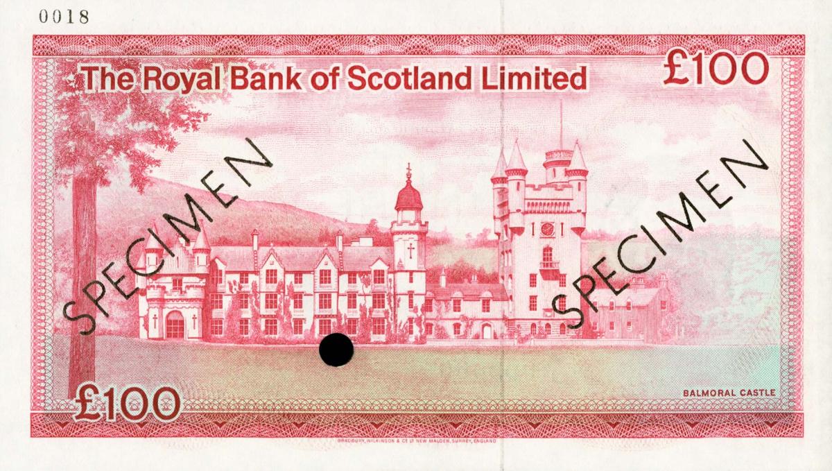 Back of Scotland p340s: 100 Pounds from 1972