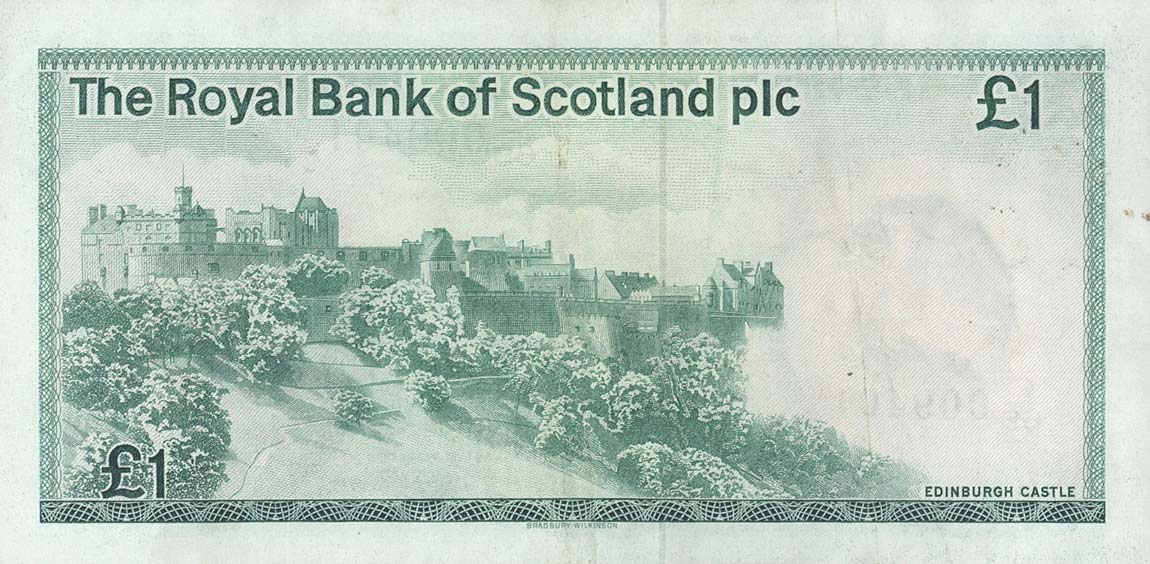 Back of Scotland p341b: 1 Pound from 1983