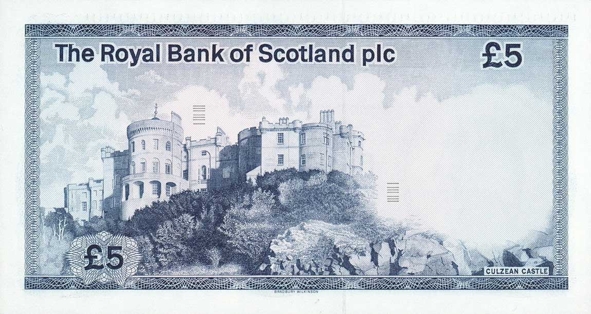 Back of Scotland p342a: 5 Pounds from 1982