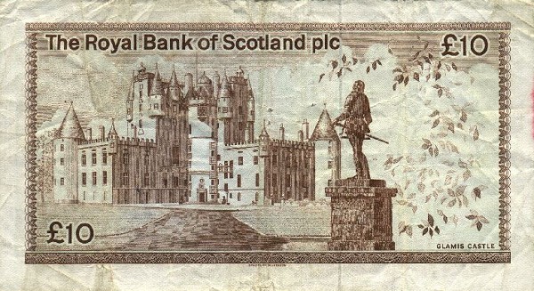 Back of Scotland p343a: 10 Pounds from 1982