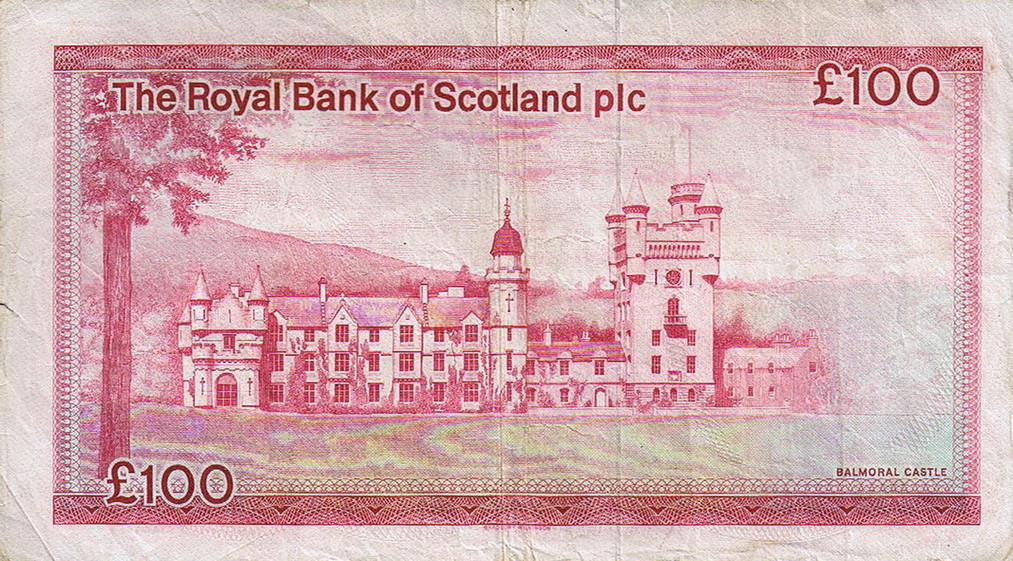 Back of Scotland p345a: 100 Pounds from 1982