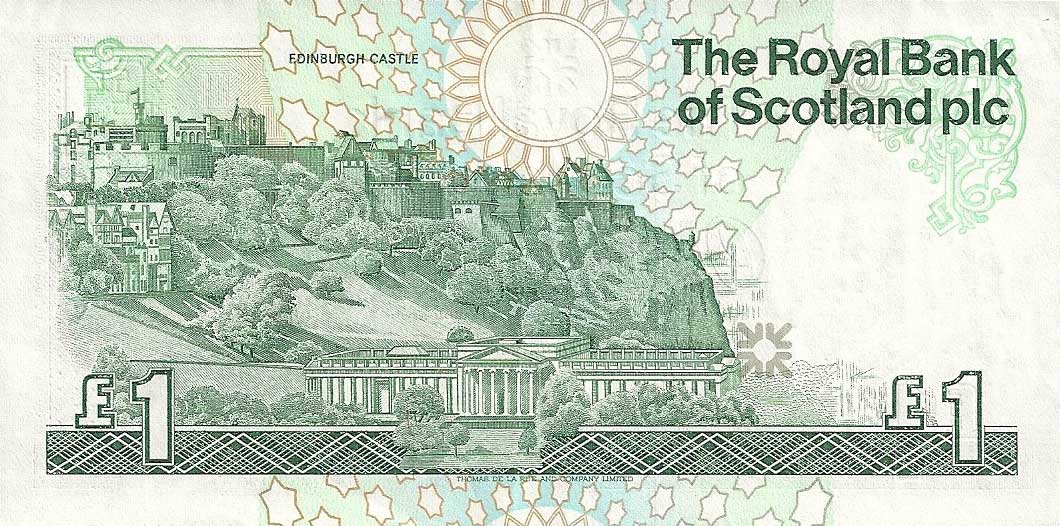 Back of Scotland p346a: 1 Pound from 1987