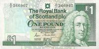 p346a from Scotland: 1 Pound from 1987