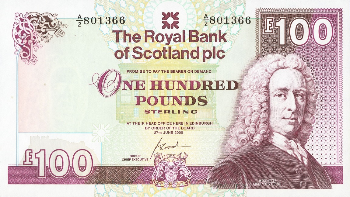 Front of Scotland p350d: 100 Pounds from 2000