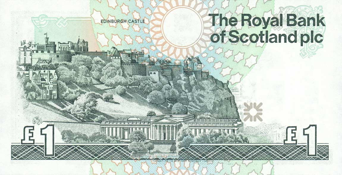 Back of Scotland p351a: 1 Pound from 1988