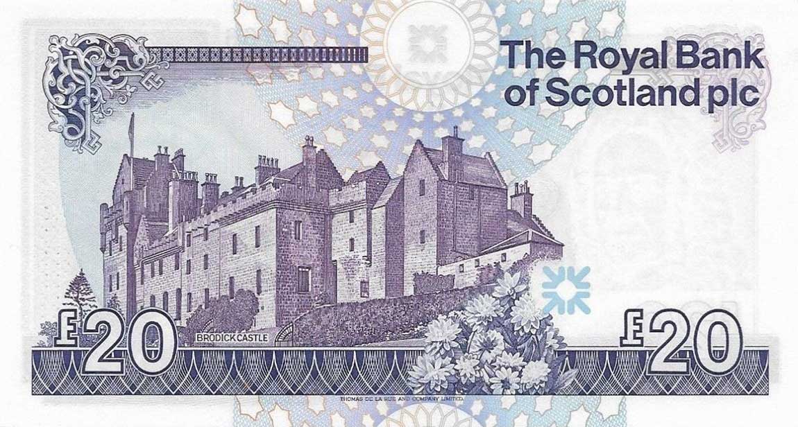 Back of Scotland p354a: 20 Pounds from 1991