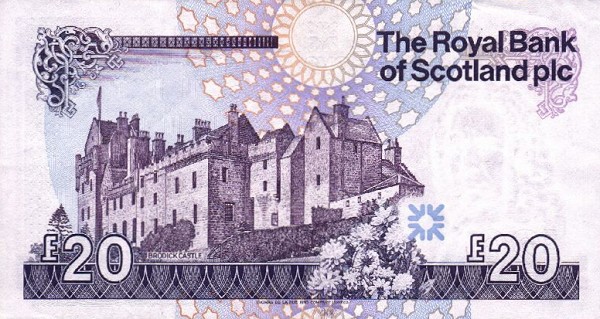 Back of Scotland p354b: 20 Pounds from 1998