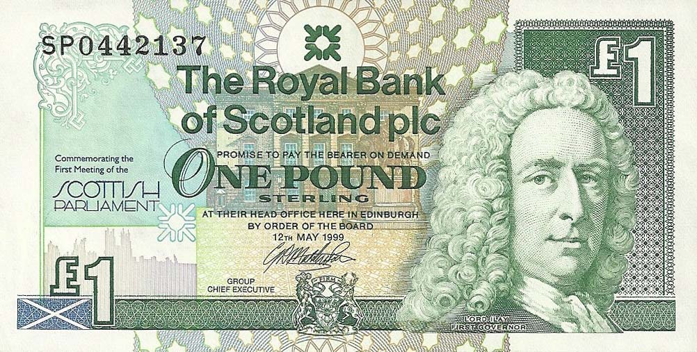 Front of Scotland p360: 1 Pound from 1999